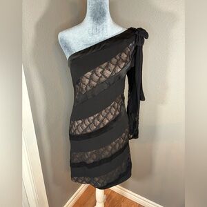 Diane Von Furstenberg Noemi Satin Crepe Black Dress Size 6